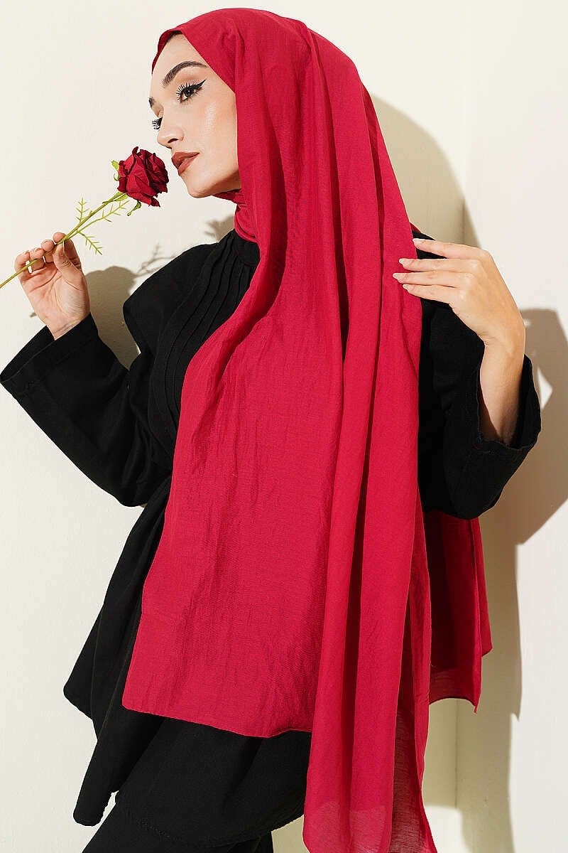 Basic Ayrobin Şal Bordo