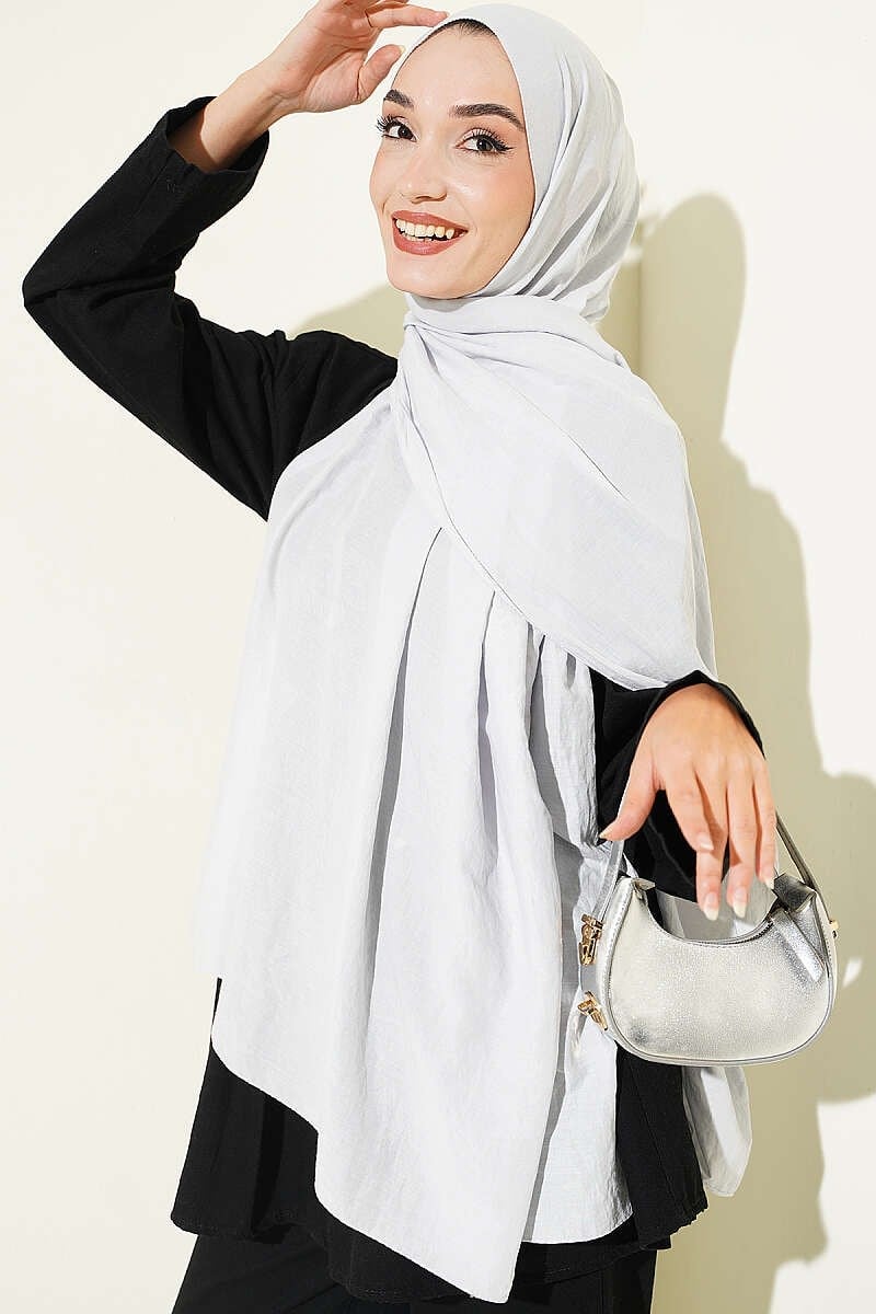 Basic Ayrobin Şal Gümüş