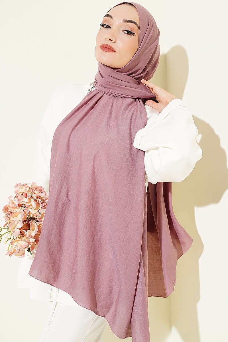 Basic Ayrobin Şal Magenta