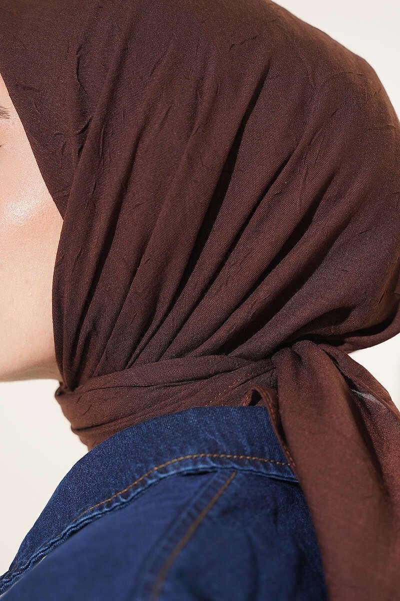 Basic Bambu Kraş Eşarp Acı Kahve