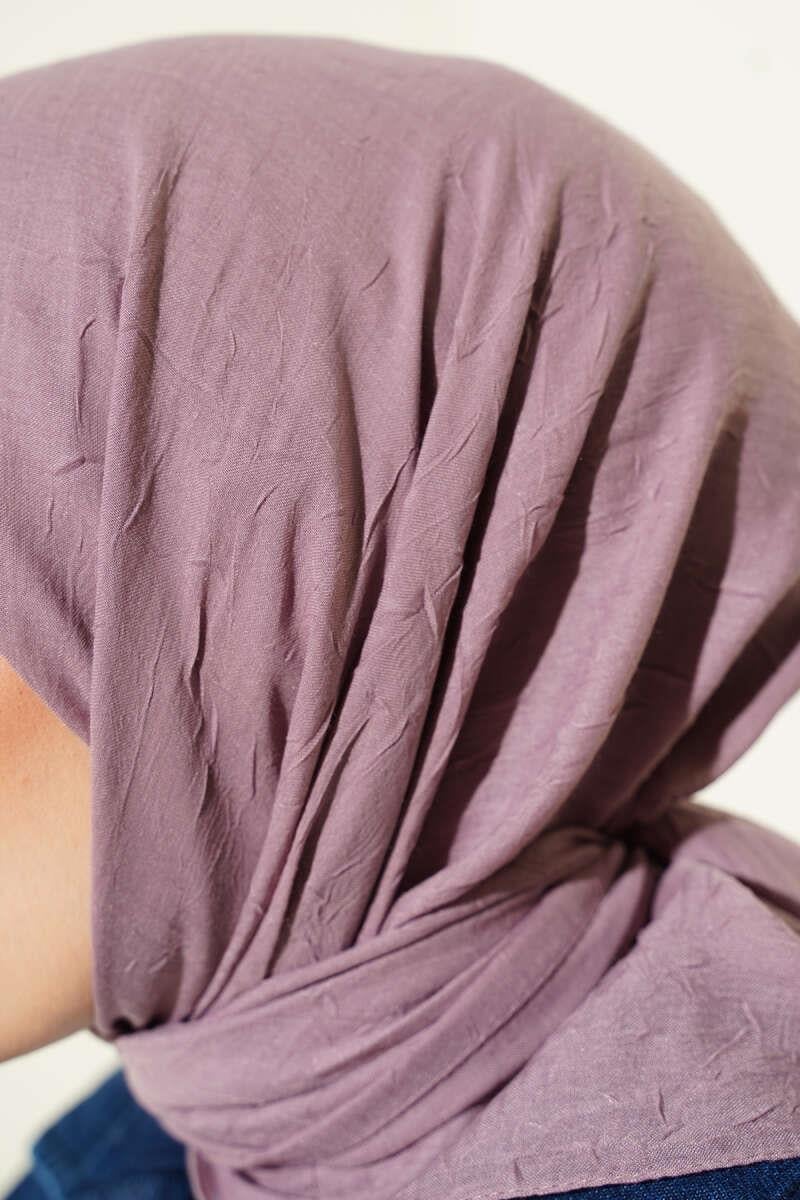 Basic Bambu Kraş Eşarp Açık Lila