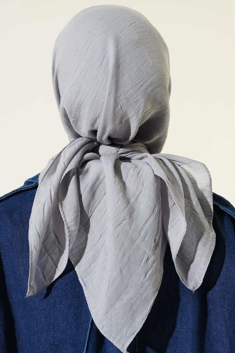 Basic Bambu Kraş Eşarp Gri