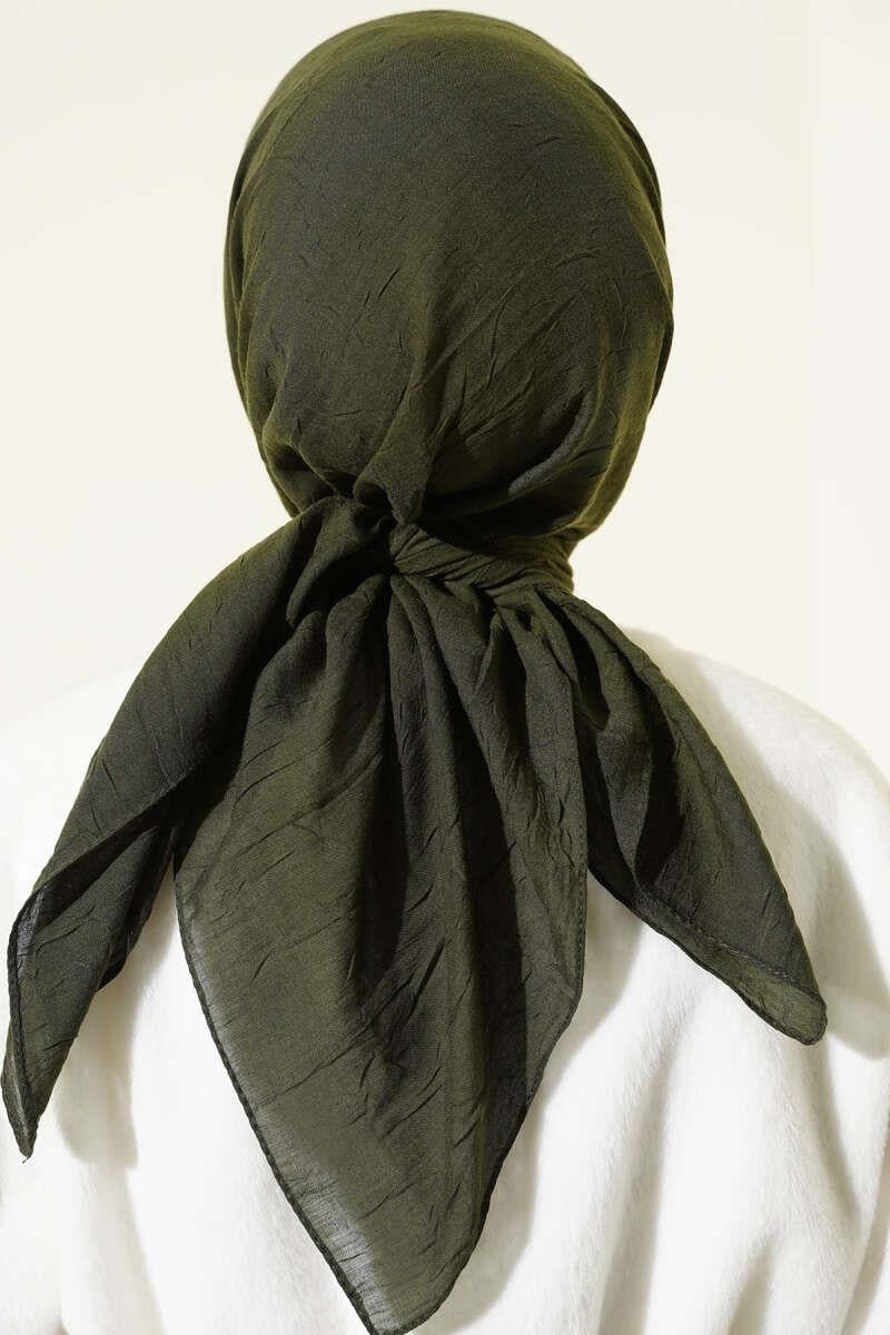 Basic Bambu Kraş Eşarp Haki