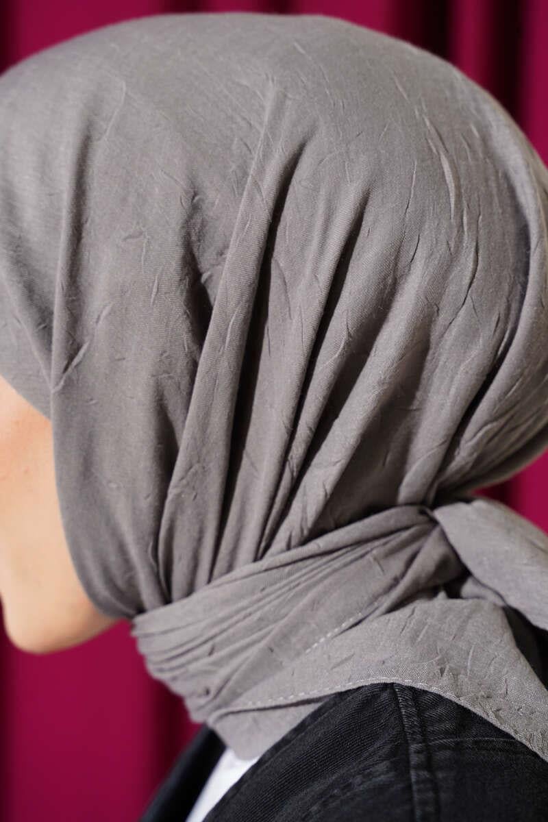 Basic Bambu Kraş Eşarp Kayrak Grisi