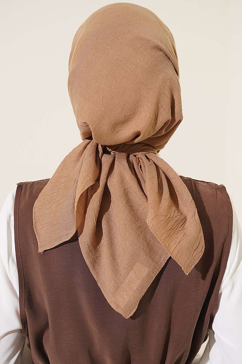 Basic Bambu Kraş Eşarp Kum Bej