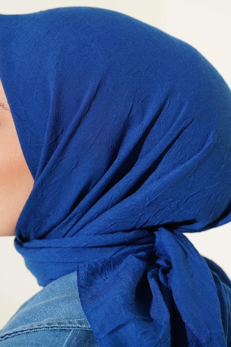 Basic Bambu Kraş Eşarp Lacivert