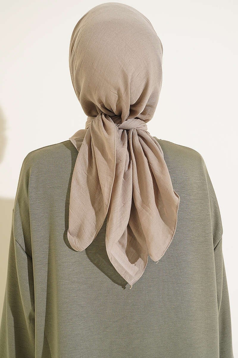 Basic Bambu Kraş Eşarp Taş Gri