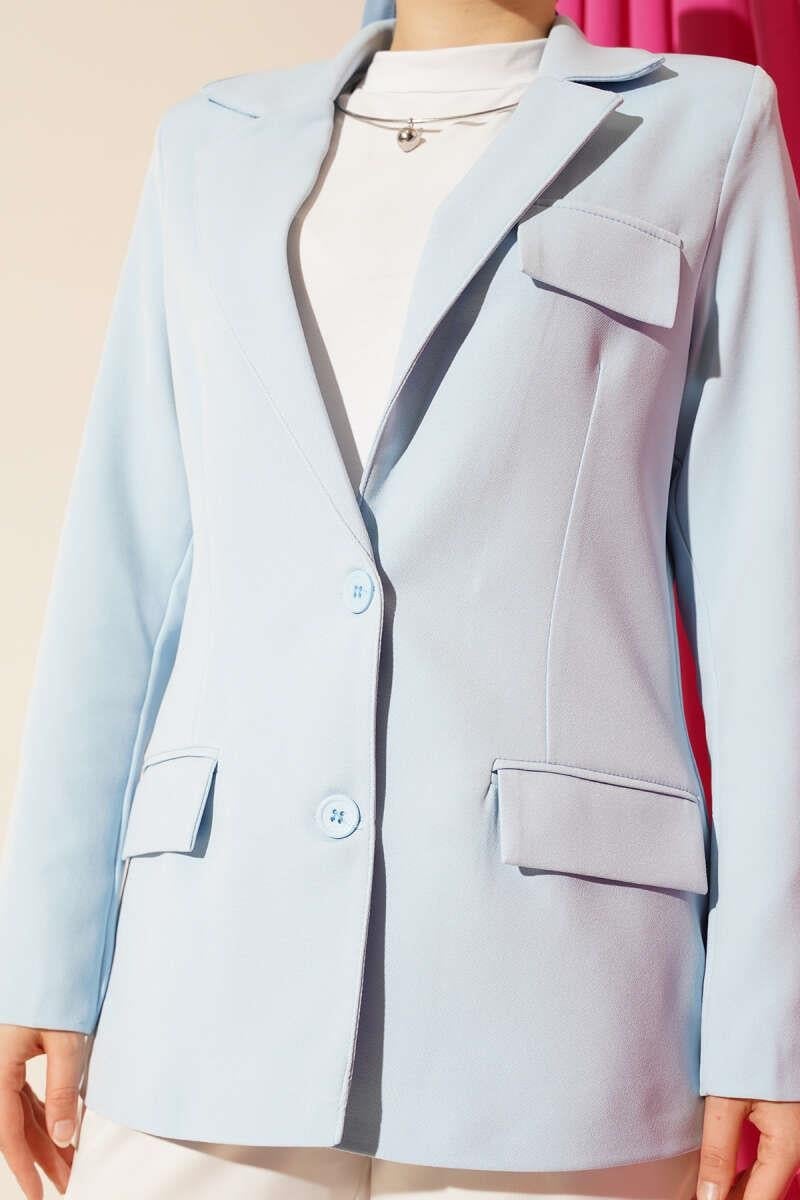 Basic Cepli Ceket Mavi