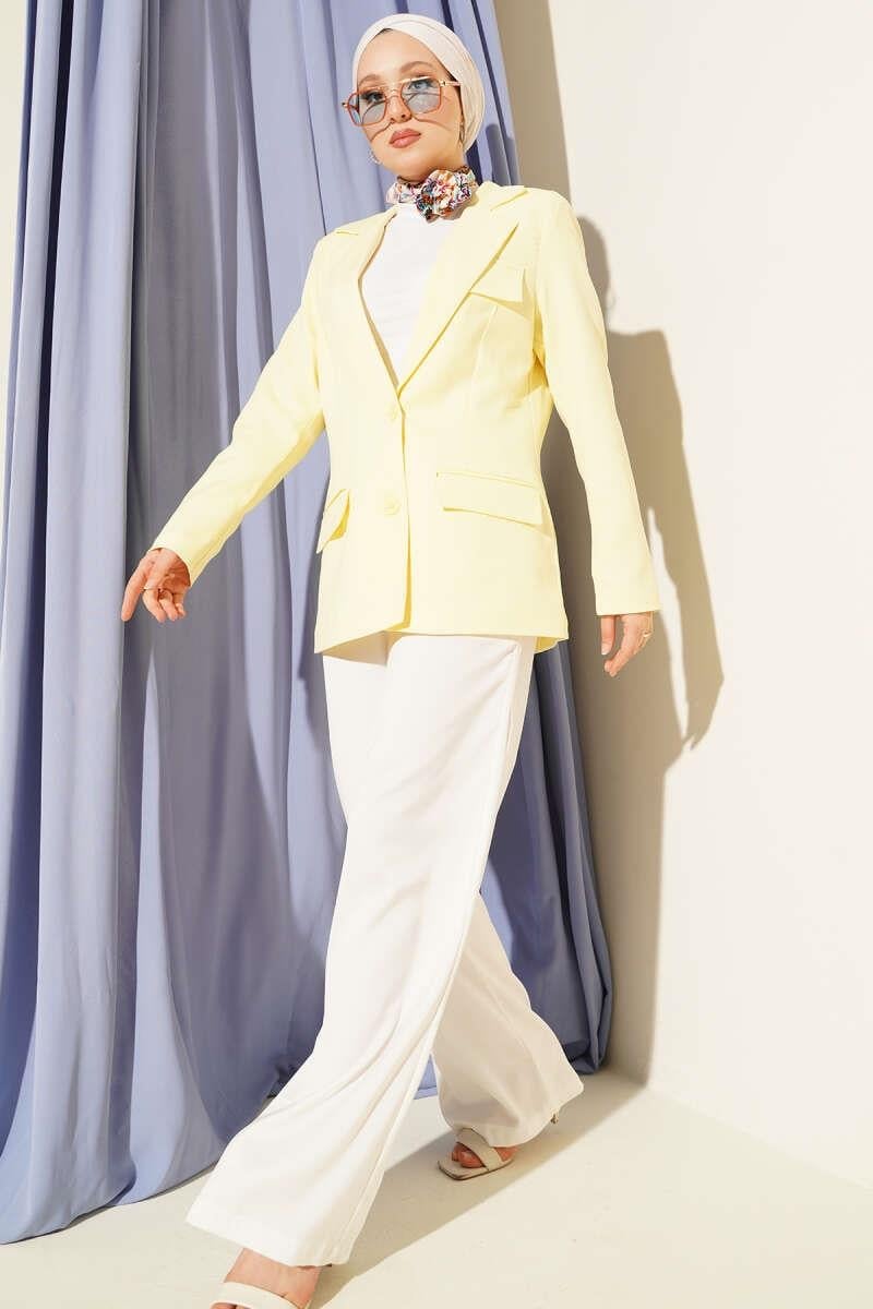 Basic Cepli Ceket Sarı