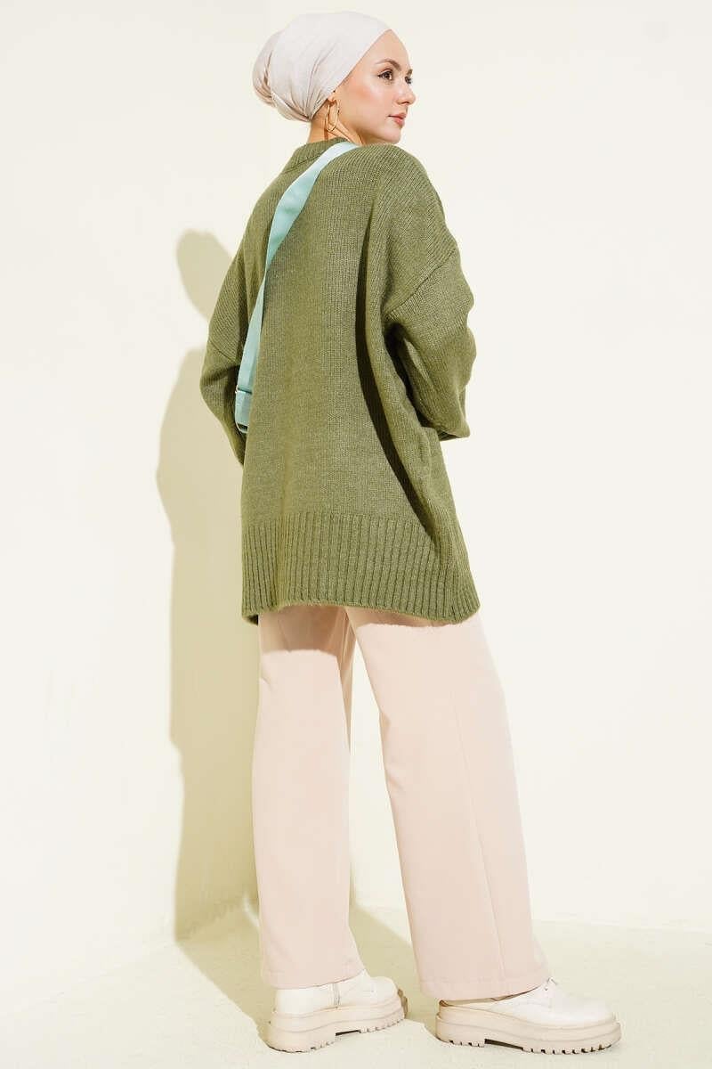 Basic Oversize Triko Tunik Nefti