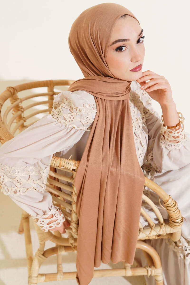 Basic Penye Şal Camel