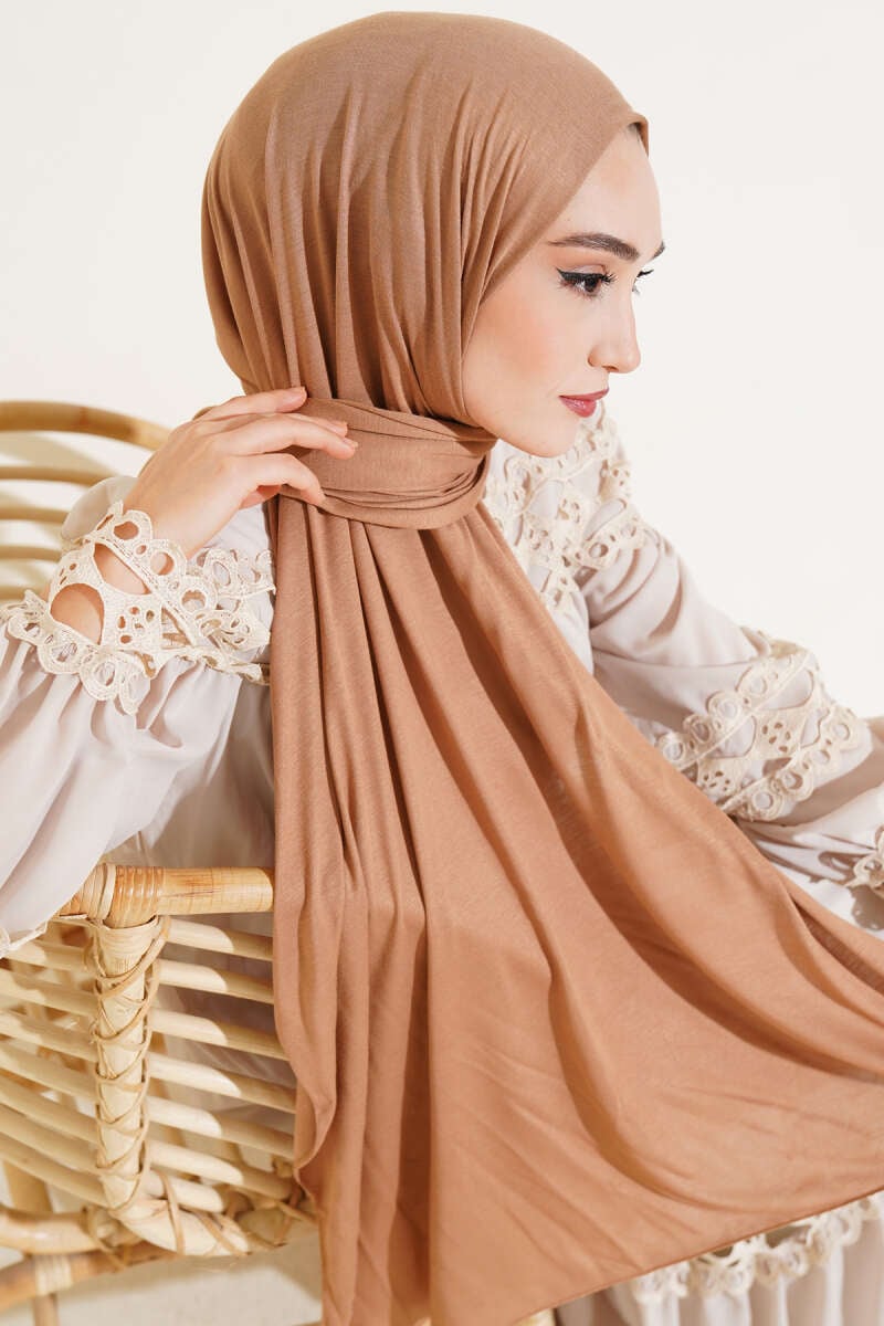 Basic Penye Şal Camel