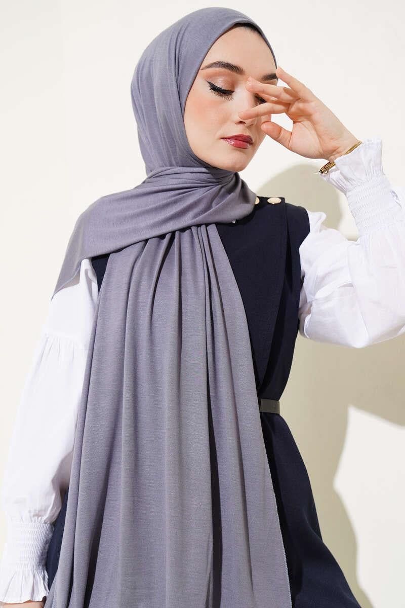 Basic Penye Şal Füme