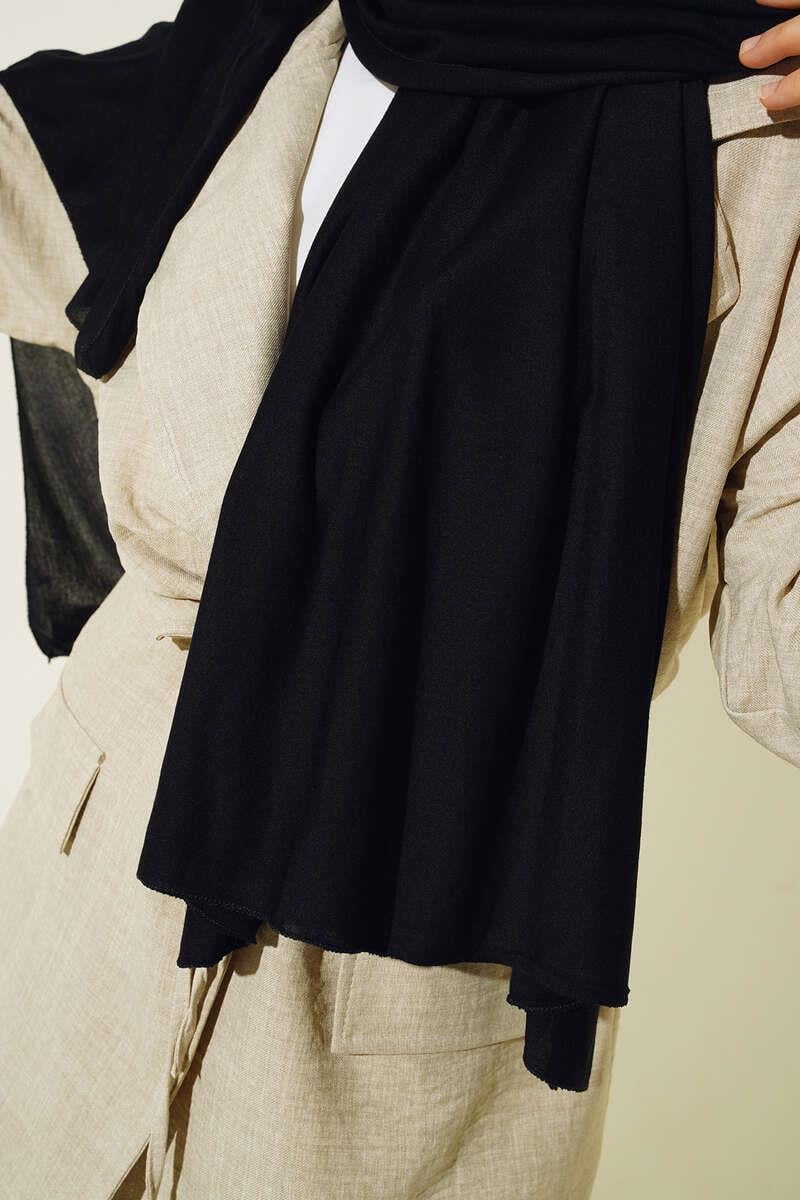 Basic Penye Şal Siyah