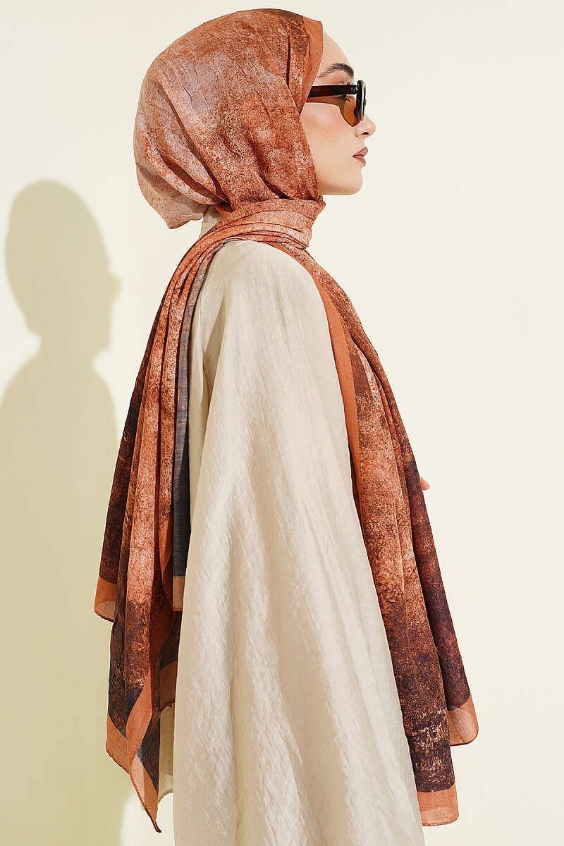 Batik Degrade Bambu Kraş Şal Camel