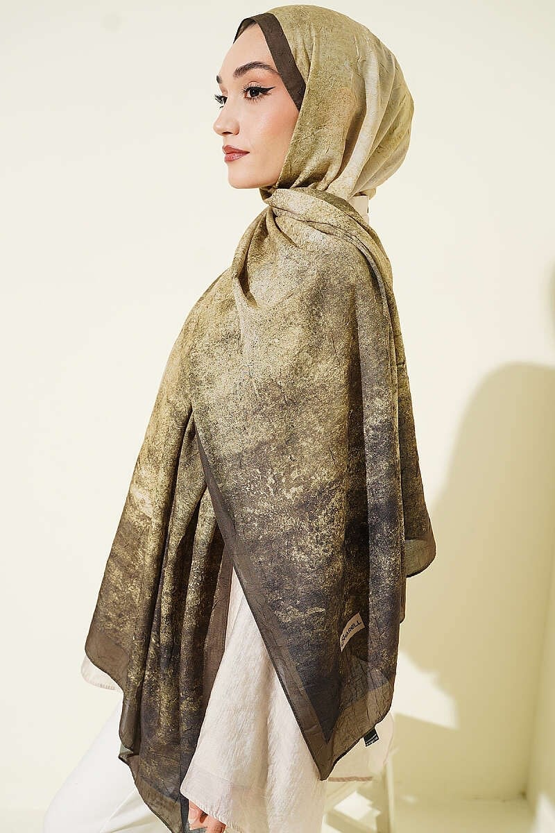 Batik Degrade Bambu Kraş Şal Haki