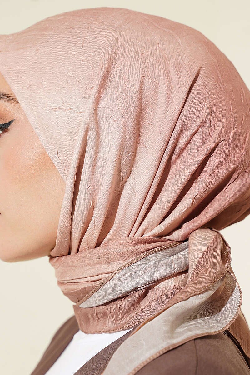 Batik Desen Bambu Kraş Eşarp Latte