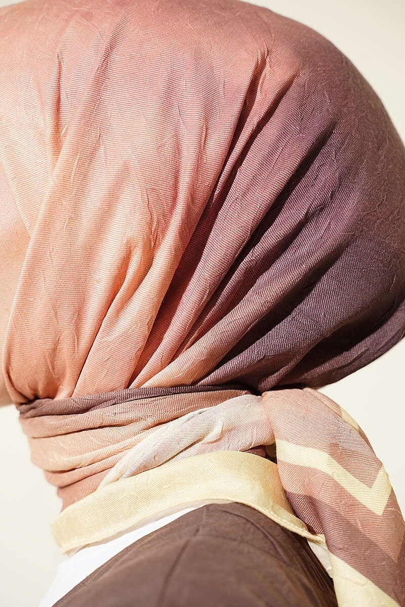 Batik Desen Bambu Kraş Eşarp Sarı