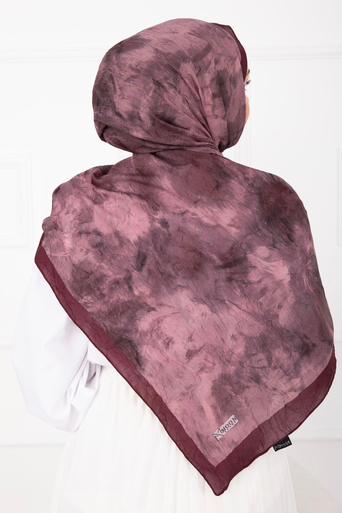 Batik Desen Bambu Şal Serisi Bordo