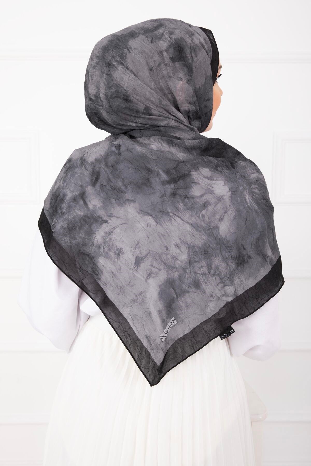 Batik Desen Bambu Şal Serisi Siyah