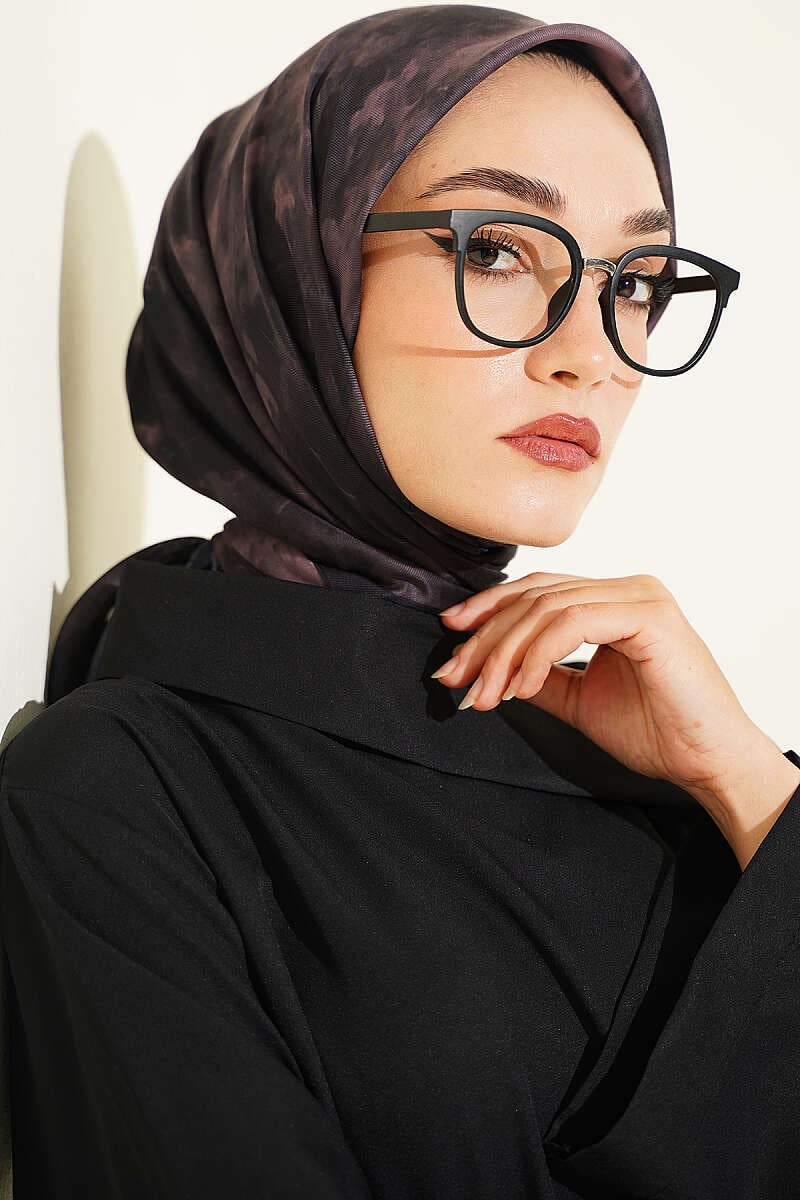 Batik Desen Soft Eşarp Acı Kahve