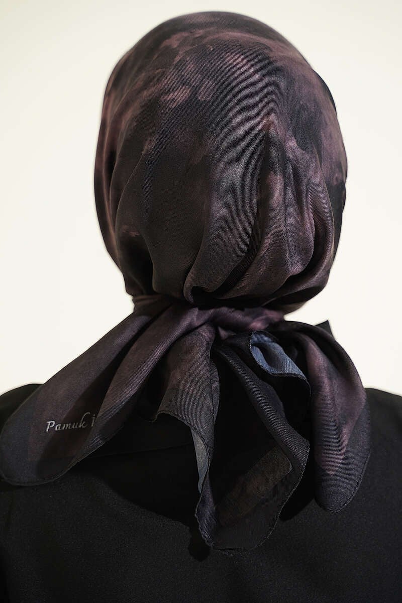 Batik Desen Soft Eşarp Acı Kahve