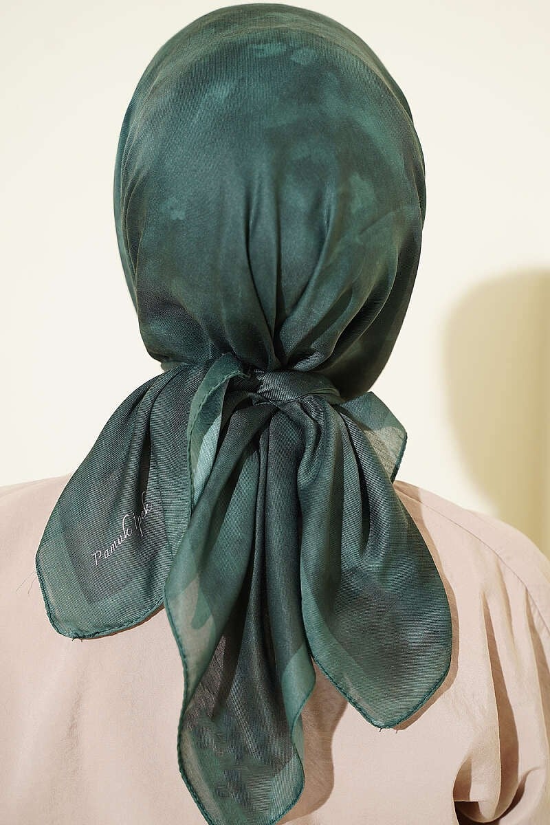 Batik Desen Soft Eşarp Kum Zümrüt