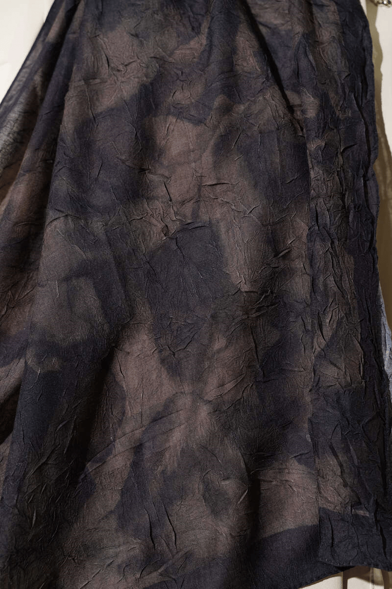 Batik Desenli Bambu Kraş Şal Antrasit