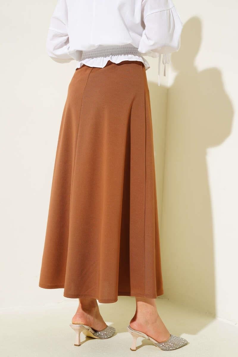 Bel Lastikli Basic Çan Etek Taba