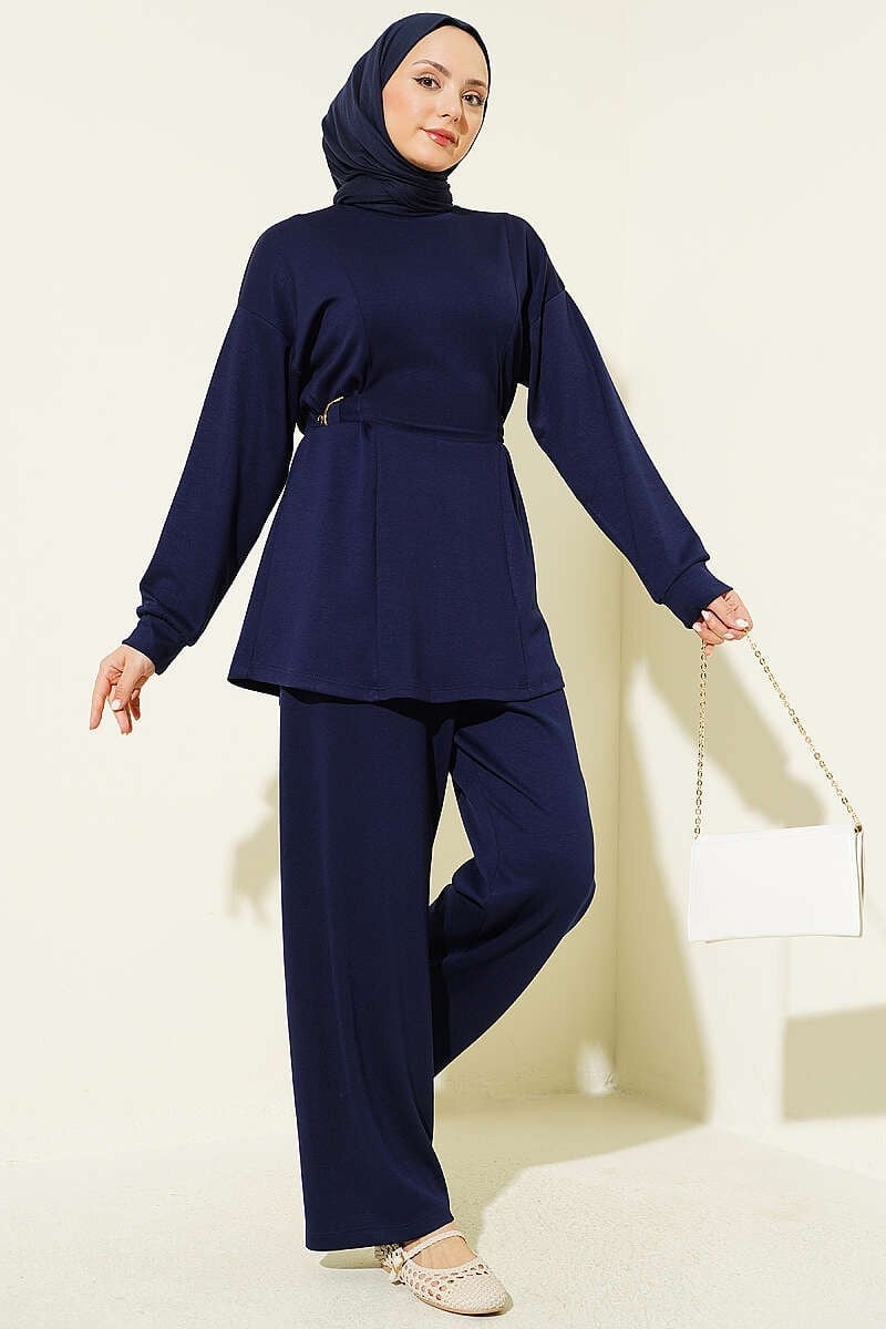 Beli Gold Tokalı Bağlamalı Loyşa İkili Takım Lacivert