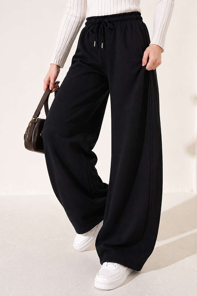 Beli Lastikli Oversize Pantolon Siyah