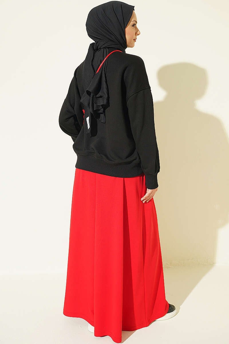 Bisiklet Yaka Basic Tunik Siyah