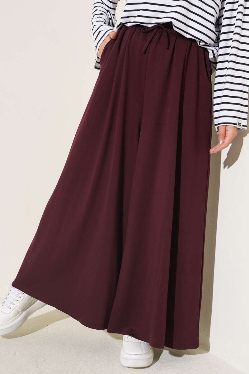 Cepli Loyşa Salaş Pantolon Bordo