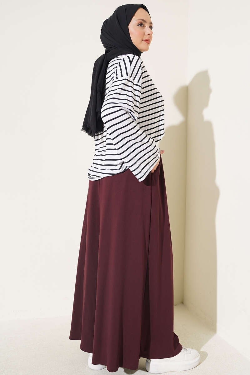 Cepli Loyşa Salaş Pantolon Bordo