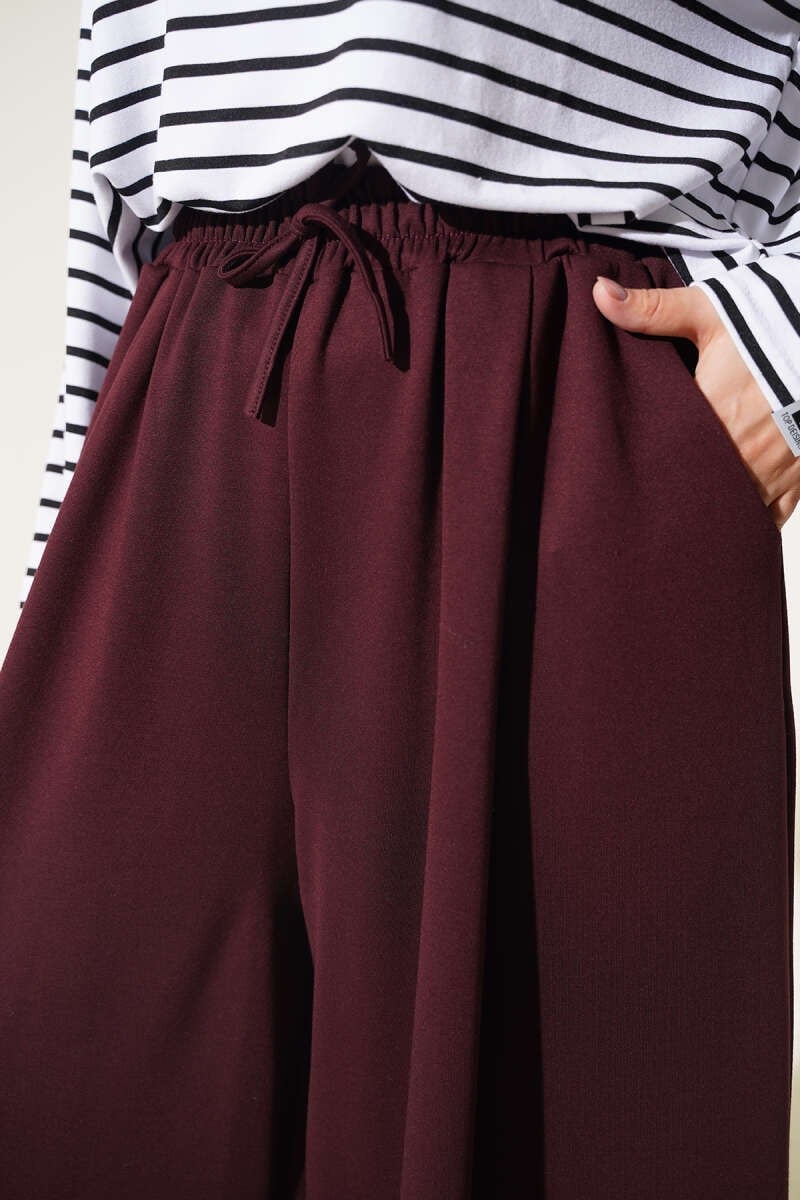 Cepli Loyşa Salaş Pantolon Bordo