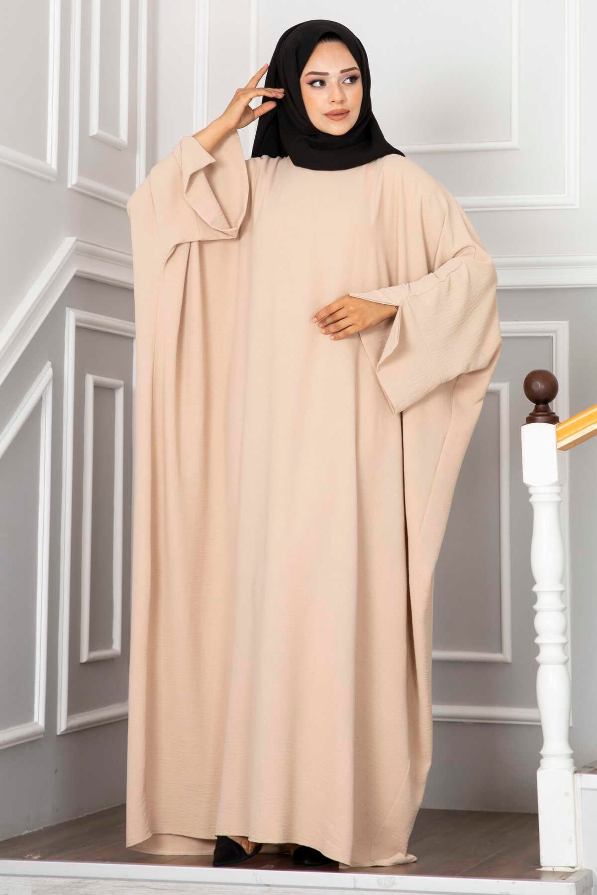 Ceyda Tesettür Abaya Krem