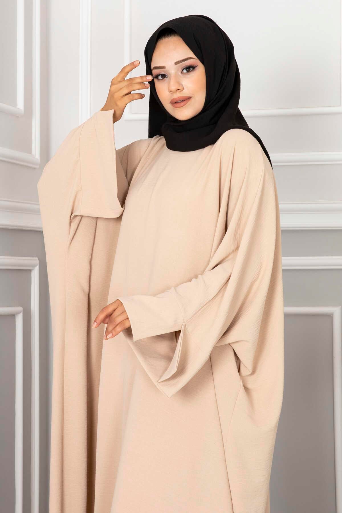 Ceyda Tesettür Abaya Krem