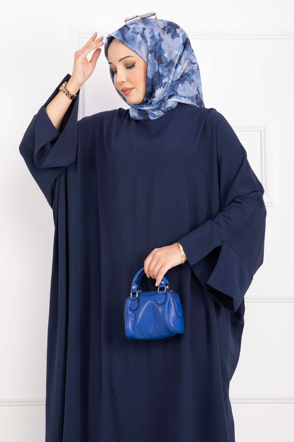 Ceyda Tesettür Abaya Lacivert