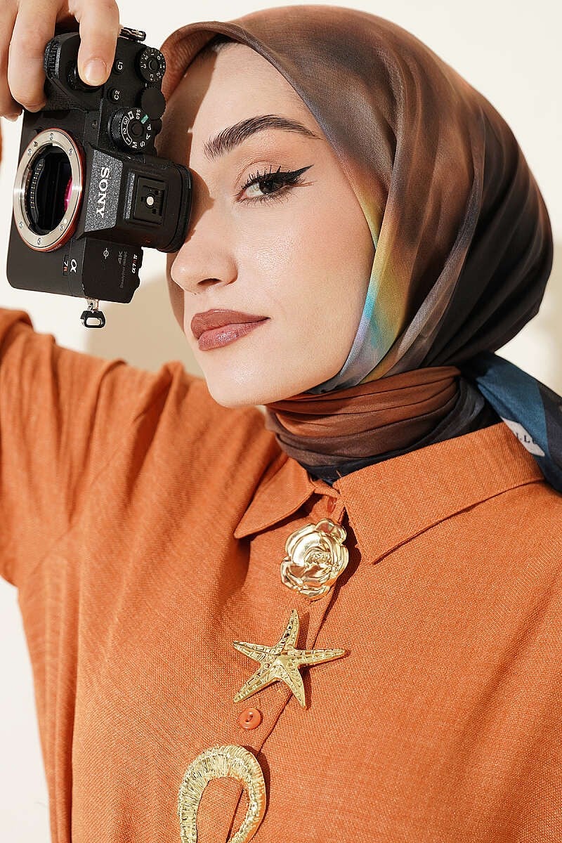 Hologram Desenli Eşarp Asorti 10