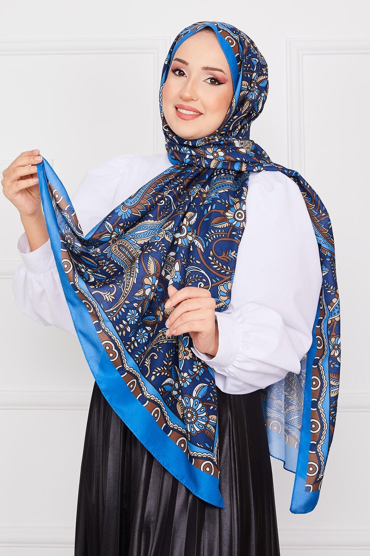 Hürrem Desenli Tesettür Şal -5