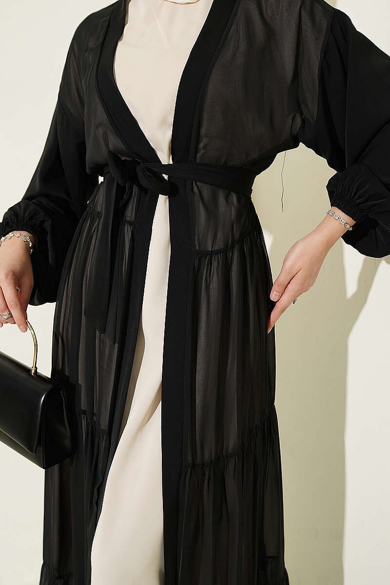 Katlı İkili Abaya Takım Taş