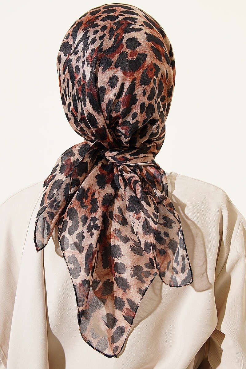 Leopar Serisi Cotton Eşarp Asorti 10