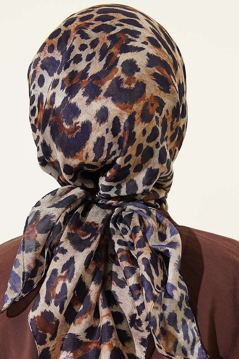 Leopar Serisi Cotton Eşarp Asorti 14