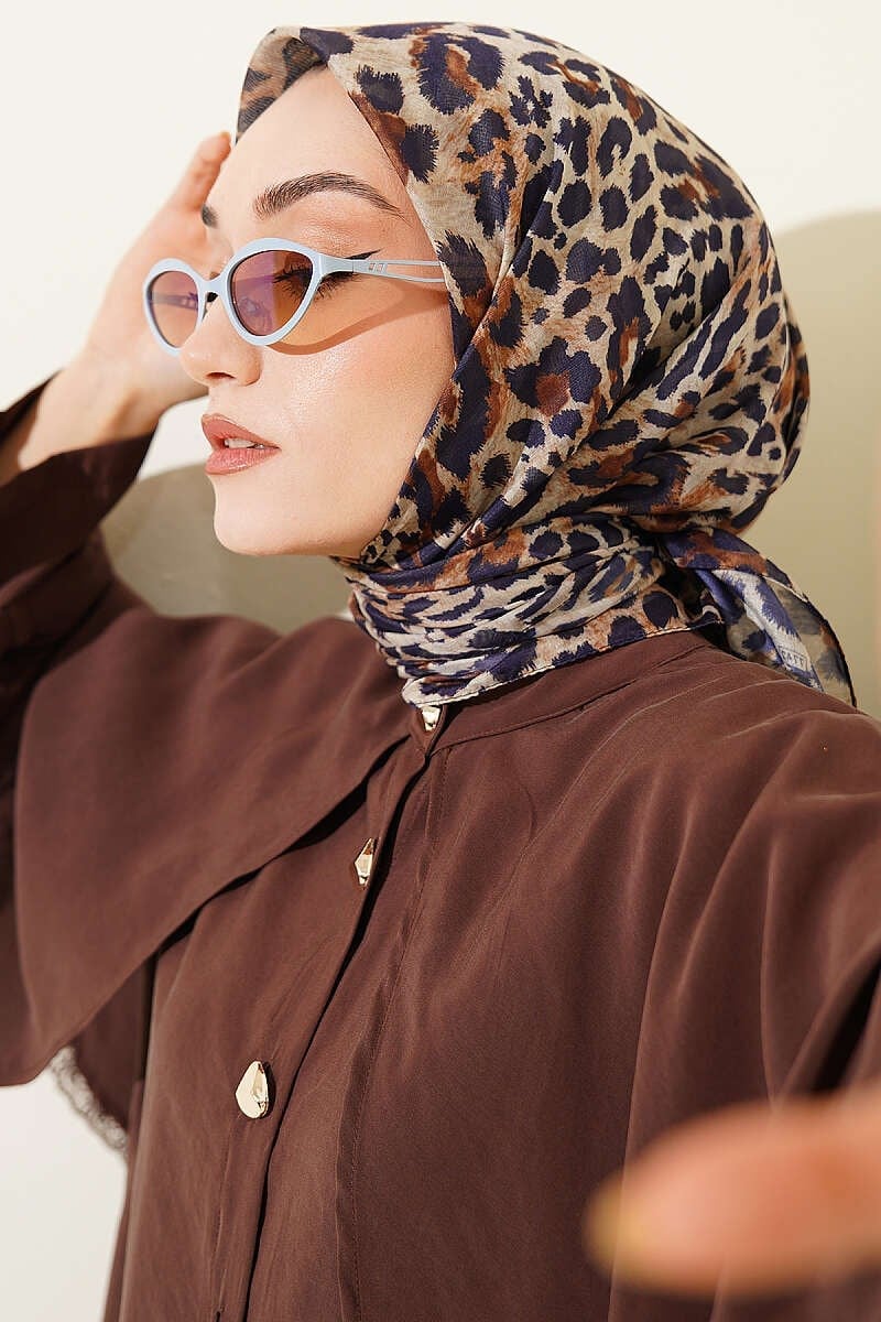 Leopar Serisi Cotton Eşarp Asorti 14