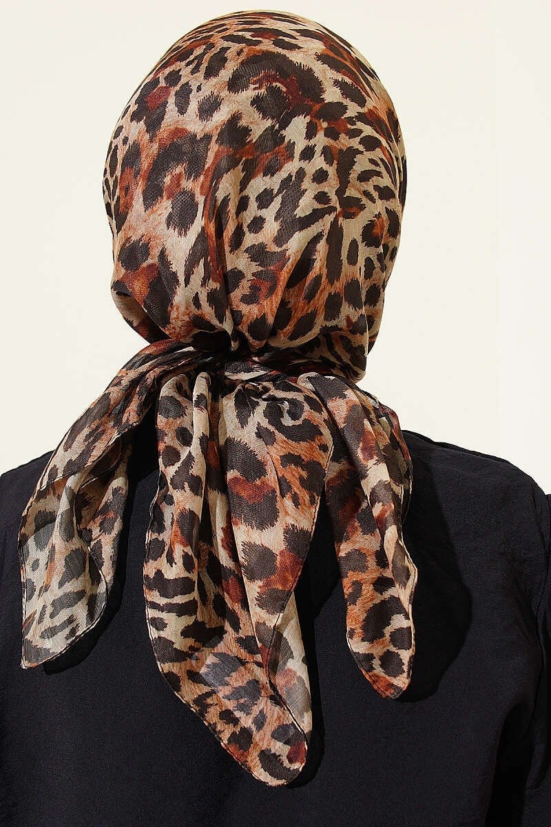 Leopar Serisi Cotton Eşarp Asorti 2
