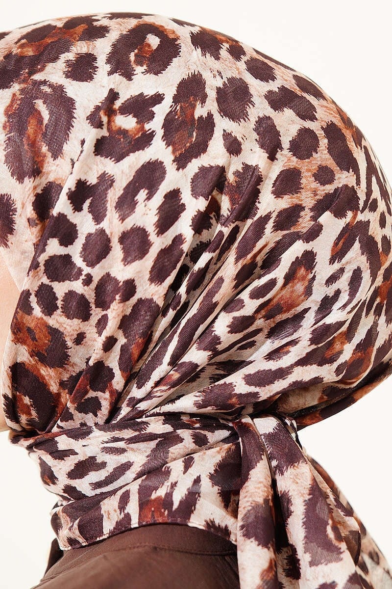 Leopar Serisi Cotton Eşarp Asorti 6