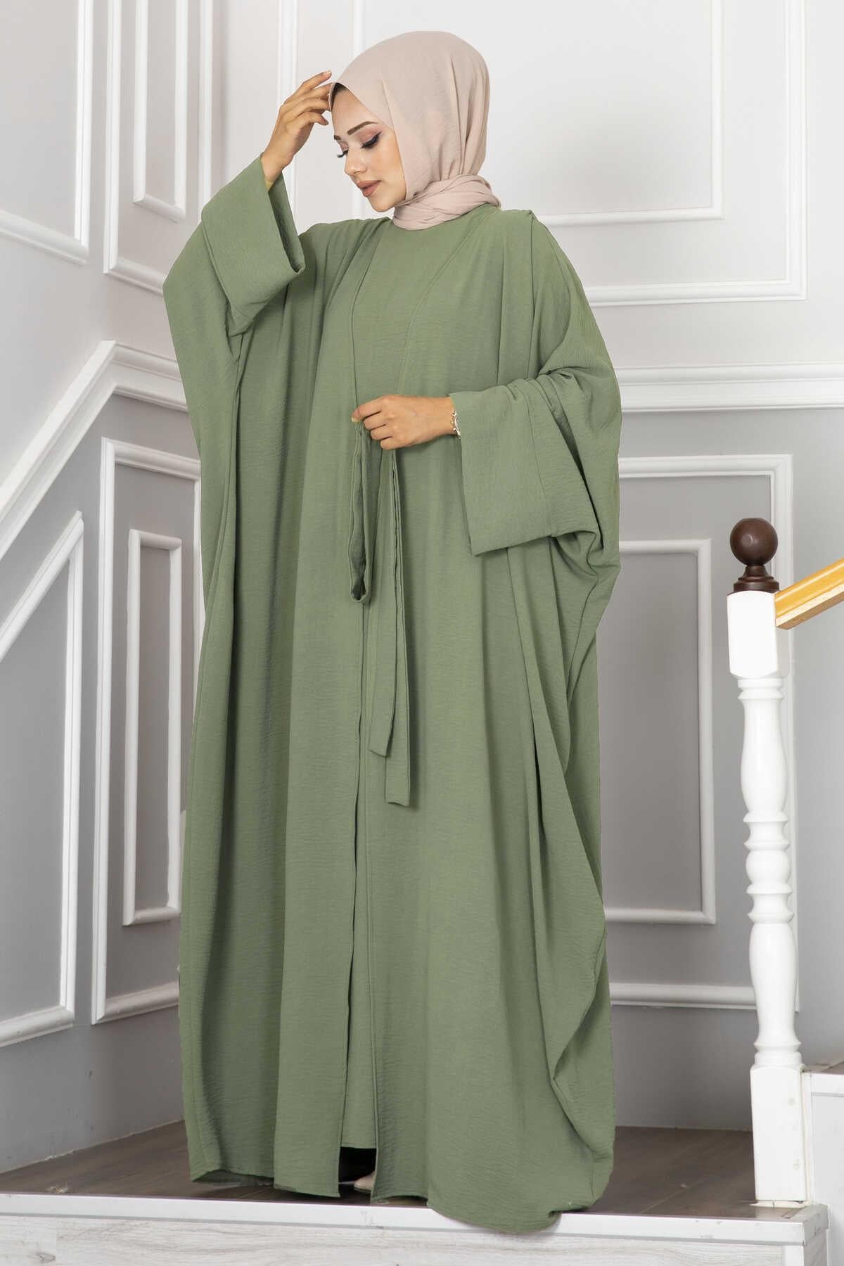 Leyli Tesettür Abaya Takım Mint
