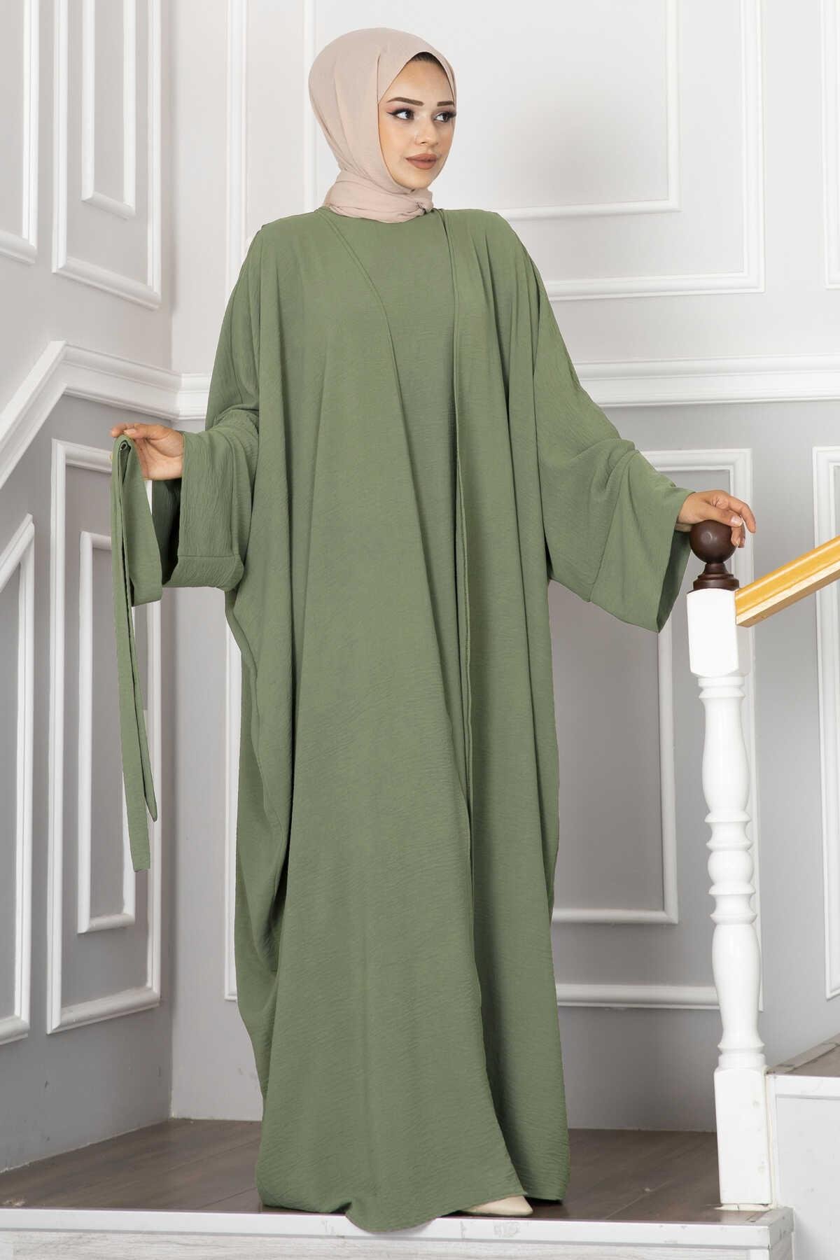 Leyli Tesettür Abaya Takım Mint