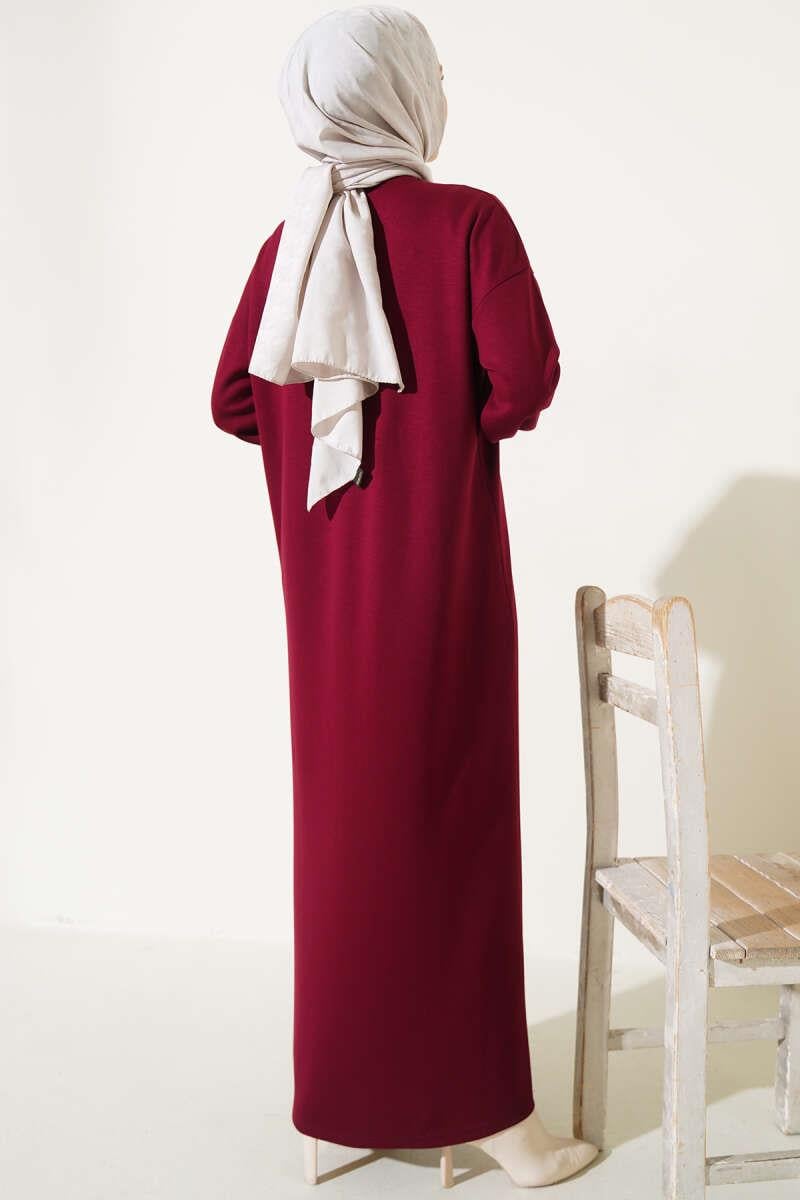Loyşa Salaş Elbise Bordo