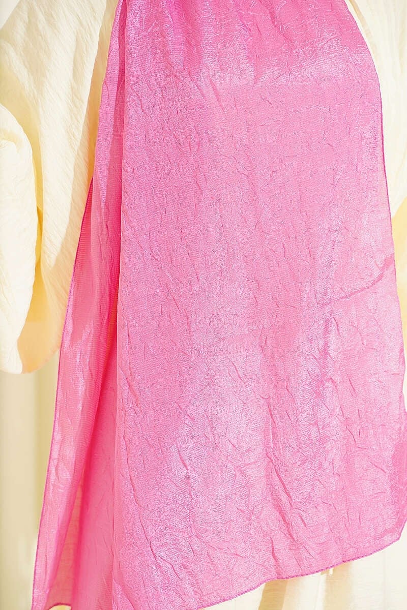 Monogram Desenli Kraş Şal Pembe